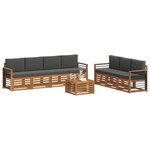 vidaXL Ensembles de canapés avec coussin 8 Pièces Naturel et Anthracite