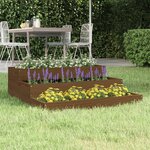 vidaXL Jardinière Marron miel 78x78x27 cm Bois massif de pin