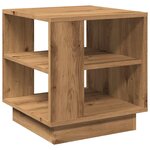 vidaXL Table basse chêne artisanal 40x40x43 cm bois d'ingénierie