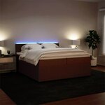 vidaXL Sommier à lattes de lit avec matelas Rose 200x200 cm Velours