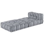 vidaXL Pouf Rayé Gris 70 x 70 x 54 cm tissu