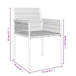 vidaXL Chaises de jardin et coussins lot de 6 marron 54x61x83 cm rotin