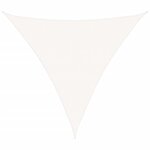 vidaXL Voile d'ombrage PEHD Triangulaire 5 x 5 x 5 m Blanc