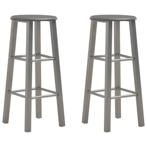 vidaXL Tabourets de bar lot de 2 anthracite MDF