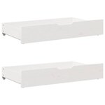 vidaXL Cadre de lit sans matelas blanc 135x190 cm bois de pin massif