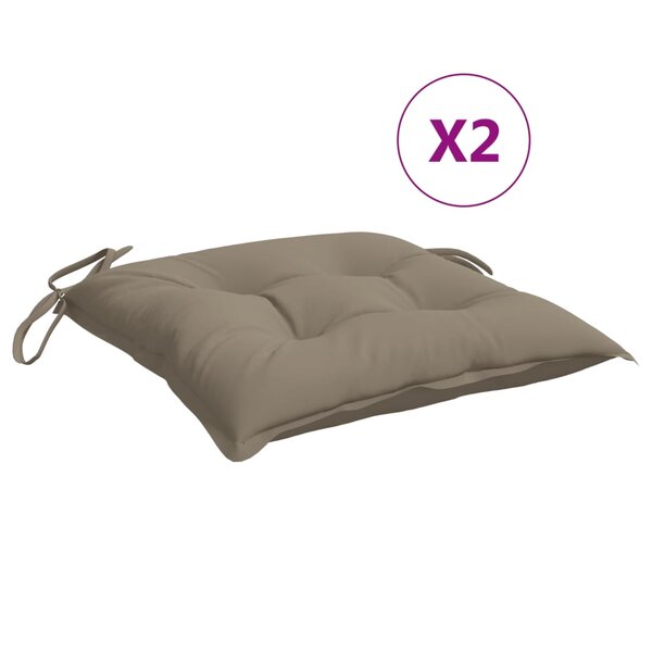 vidaXL Coussins de palette lot de 2 taupe 50x50x7 cm tissu oxford