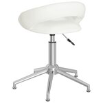 vidaXL Chaises pivotantes à manger lot de 2 blanc similicuir