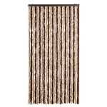 vidaXL Rideau anti-mouches beige et marron clair 100x200 cm chenille