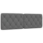 vidaXL Coussin de tête de lit gris foncé 160 cm tissu