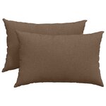vidaXL Coussins de canapé 2 Pièces Marron 60 x 40 cm tissu