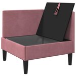 vidaXL Sofa avec rangement Rose Velours