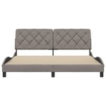 vidaXL Cadre de lit sans matelas taupe 180x200 cm tissu