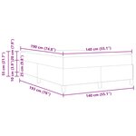 vidaXL Lit à ressorts avec matelas Marron foncé 140 x 190 cm tissu