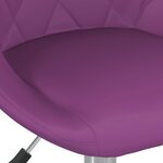 vidaXL Chaises pivotantes à manger lot de 2 violet similicuir