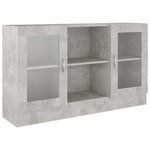 vidaXL Armoire à vitrine Gris béton 120x30 5x70 cm Bois d’ingénierie