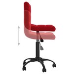 vidaXL Chaise pivotante de salle à manger Rouge bordeaux Velours
