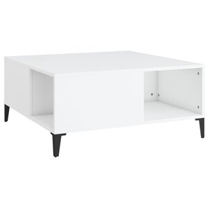 vidaXL Table basse blanc 80x80x36 5 cm bois d'ingénierie