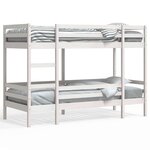 vidaXL Lit superposé sans matelas blanc 75x190 cm bois de pin massif