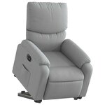 vidaXL Fauteuil inclinable électrique gris clair tissu