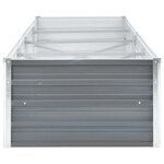 vidaXL Lit surélevé de jardin Acier galvanisé 320x80x45 cm Gris