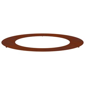 vidaXL adapté pour anneau d'arbre plat Marron Ø60 / 90 cm Acier patiné