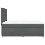 vidaXL Sommier à lattes de lit avec matelas Gris foncé 140x190cm Tissu