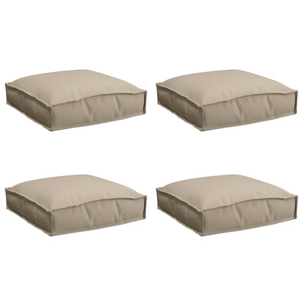 vidaXL Coussins de palette pour siège - 4 Pièces - Taupe - 40 x 40 x 8 cm - Tissu Oxford