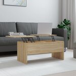 vidaXL Table basse Chêne sonoma 102x50 5x46 5 cm Bois d'ingénierie