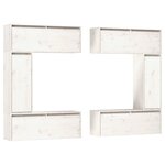 vidaXL Meubles TV 6 Pièces Blanc Bois massif de pin