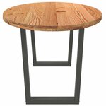 vidaXL Table à manger marron clair bois de chêne massif ovale