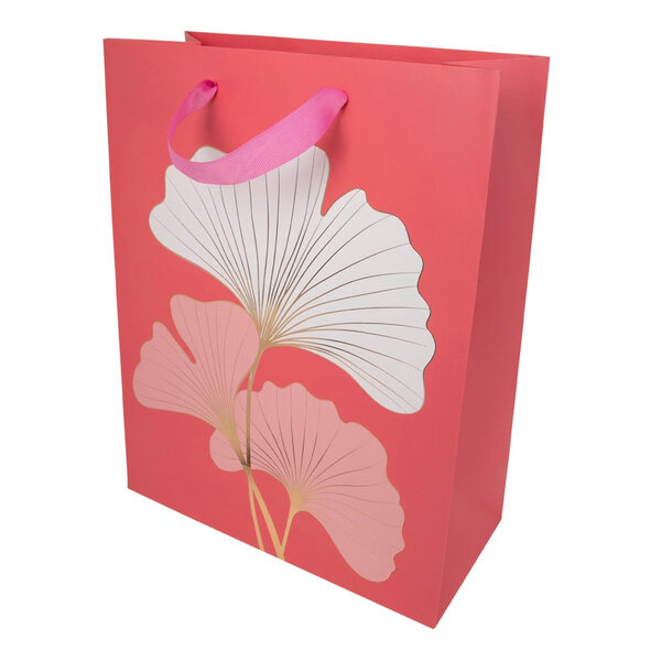 Sac Cadeau Grand Format Ginko Rouge - Draeger paris
