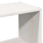 vidaXL Lit bibliothèque sans matelas blanc 90x190 cm bois massif