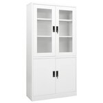 vidaXL Armoire de bureau Blanc 90x40x180 cm Acier