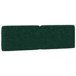 vidaXL Coussin de tête de lit vert foncé 160 cm velours