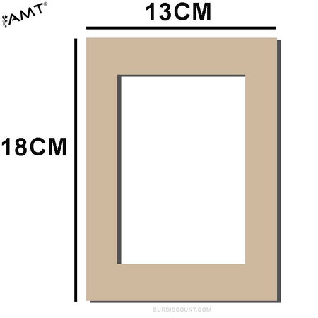 Passe partout 13x18cm taupe (9x13cm) pp13t amt