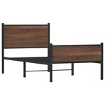 vidaXL Cadre de lit en métal sans matelas chêne marron 80x200 cm