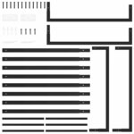 vidaXL Étagère à bois de chauffage Noir mat 80 x 28 x 154 cm Acier