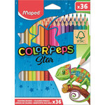 Maped Crayons de couleur COLOR'PEPS  triangulaire  étui 36