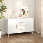 vidaXL Buffet blanc 100x36x60 cm bois d'ingénierie