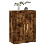 vidaXL Armoire murale chêne fumé 69 5x34x90 cm bois d'ingénierie