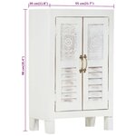 vidaXL Buffet blanc 55x30x90 cm bois massif d'acacia