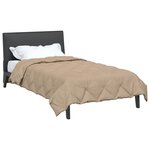 vidaXL Duvet complet toute l'année Taupe 220 x 155 cm Microfibre