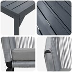 vidaXL Ensemble de salle à manger pour jardin 7 Pièces Gris Poly rotin