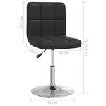 vidaXL Chaises à manger lot de 6 noir similicuir