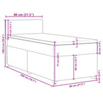 vidaXL Sommier à lattes de lit avec matelas Marron foncé 80x200 cm