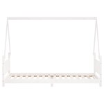 vidaXL Cadre de lit pour enfants blanc 80x200 cm bois de pin massif