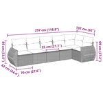 vidaXL Salon de jardin 6 Pièces avec coussins noir résine tressée