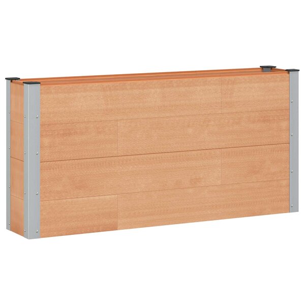vidaXL Jardinière surélevée Marron 150 x 30 x 72 cm WPC et Aluminium