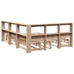 vidaXL Lit bibliothèque sans matelas 150x200 cm bois massif de pin