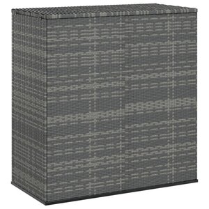 vidaXL Boîte à coussins de jardin Résine tressée 100x49x103 5 cm Gris